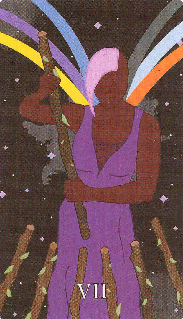Семёрка жезлов — Cosmic Coven Tarot
