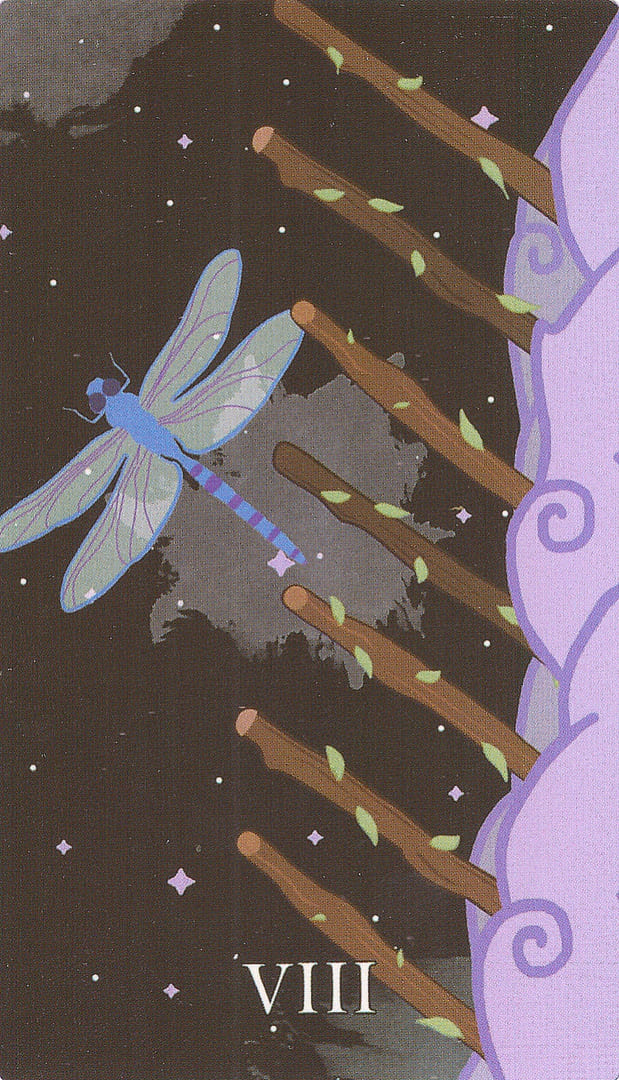 Восьмёрка жезлов — Cosmic Coven Tarot