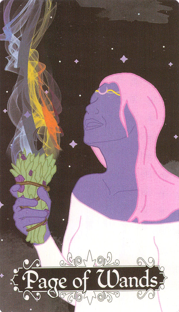 Паж жезлов — Cosmic Coven Tarot