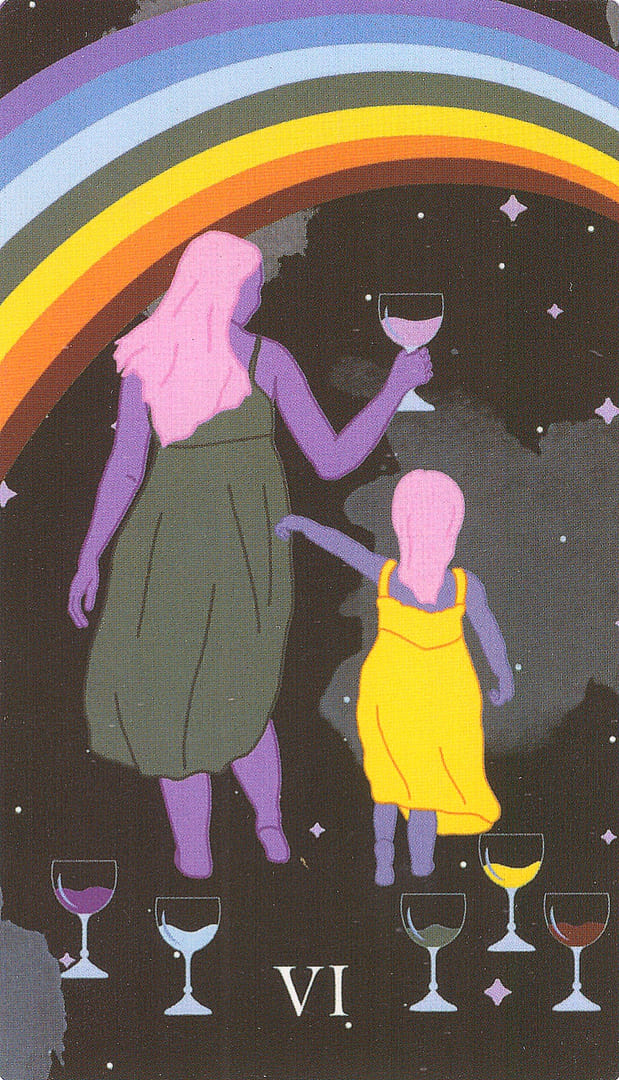 Шестёрка чаш — Cosmic Coven Tarot