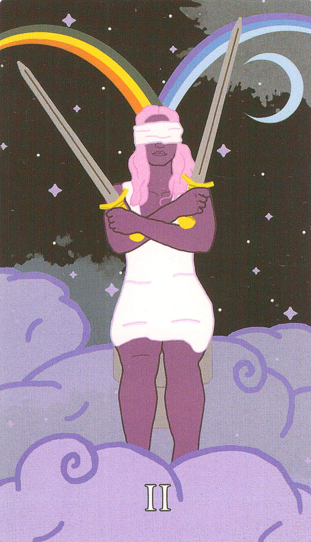 Двойка мечей — Cosmic Coven Tarot