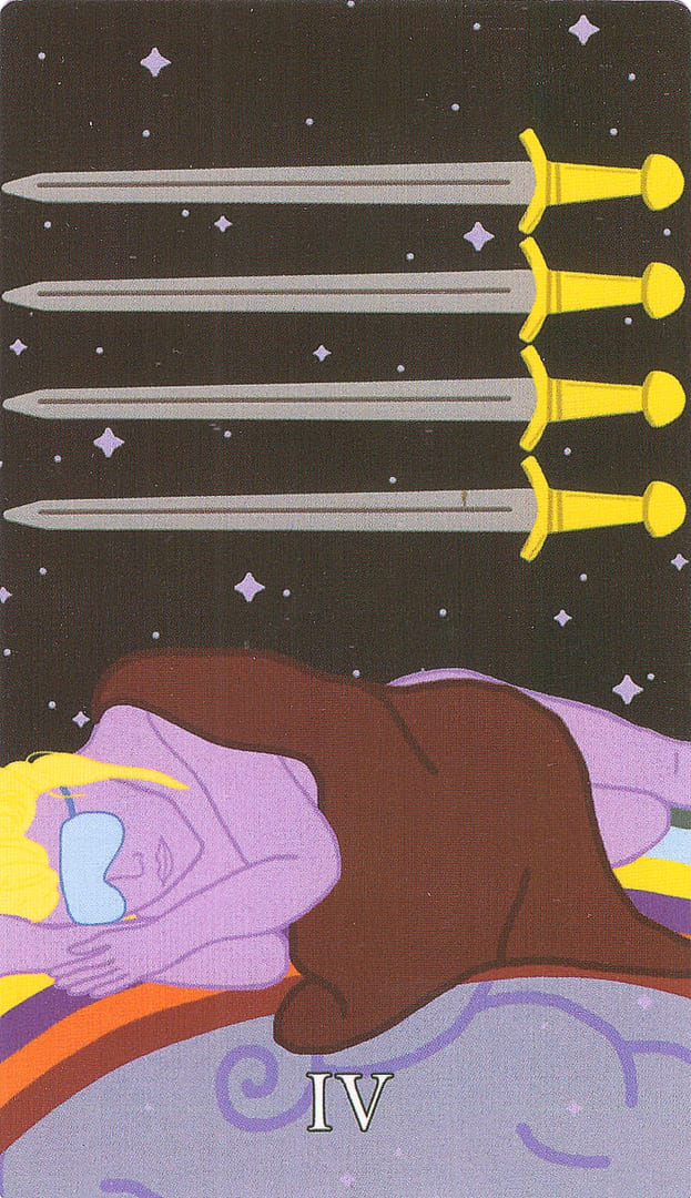 Четверка мечей — Cosmic Coven Tarot