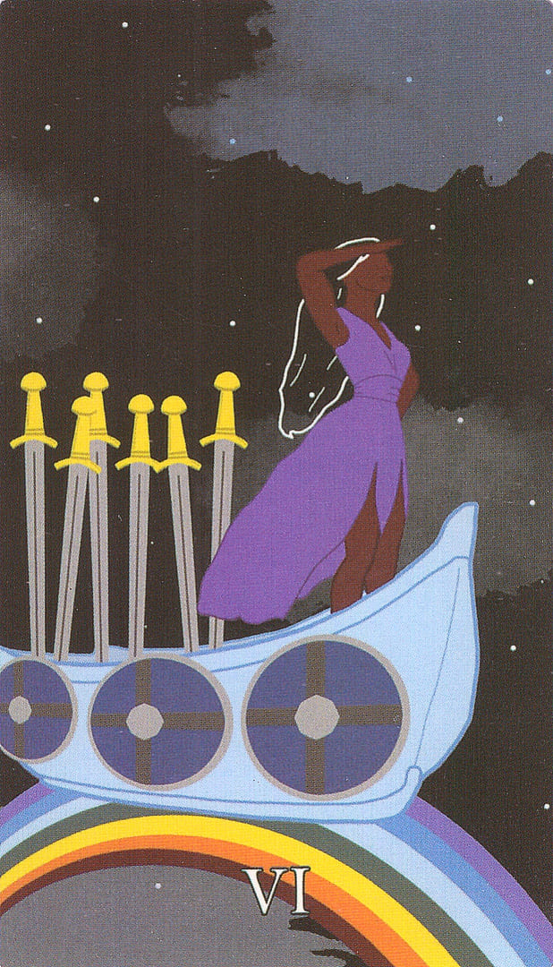 Шестёрка мечей — Cosmic Coven Tarot