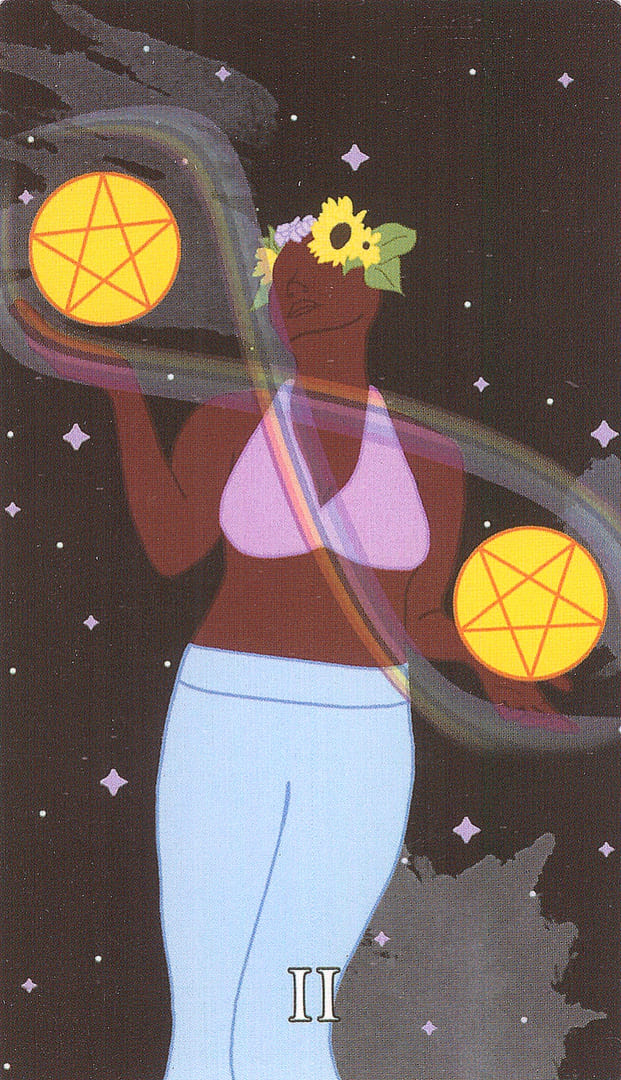 Двойка пентаклей — Cosmic Coven Tarot