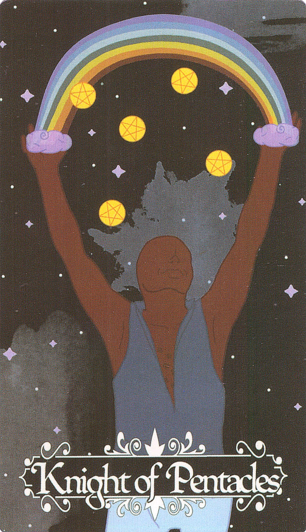 Рыцарь пентаклей — Cosmic Coven Tarot