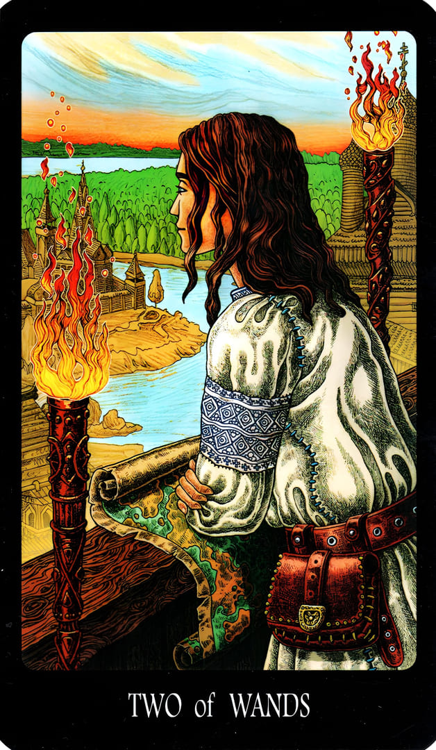 Двойка жезлов — Таро Славянских Легенд