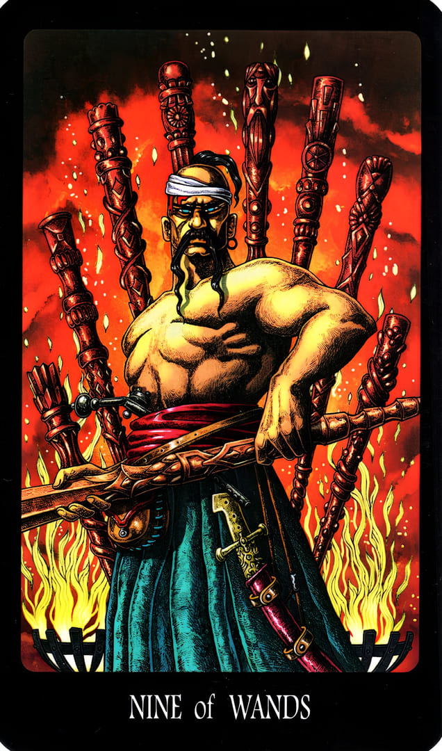 Девятка жезлов — Таро Славянских Легенд