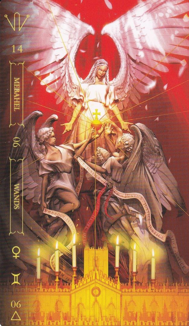 Шестёрка жезлов — Таро Нотория