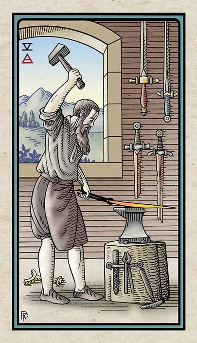 Пятёрка мечей — Алхимическое Таро