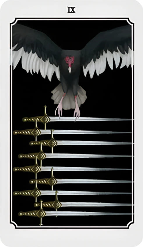 Девятка мечей — Таро Анима Мунди