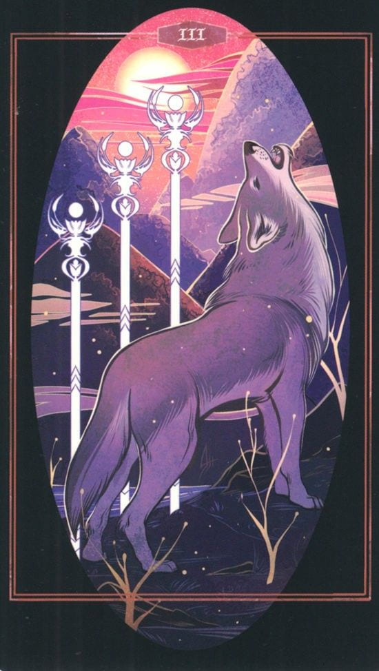 Тройка жезлов — Children of Litha Tarot