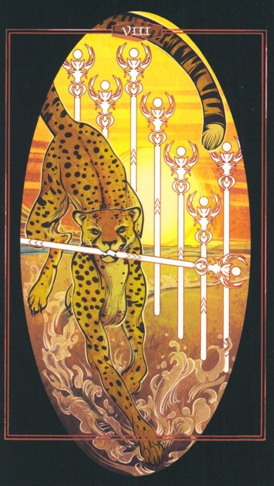 Восьмёрка жезлов — Children of Litha Tarot
