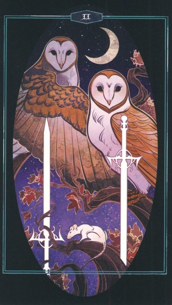 Двойка мечей — Children of Litha Tarot