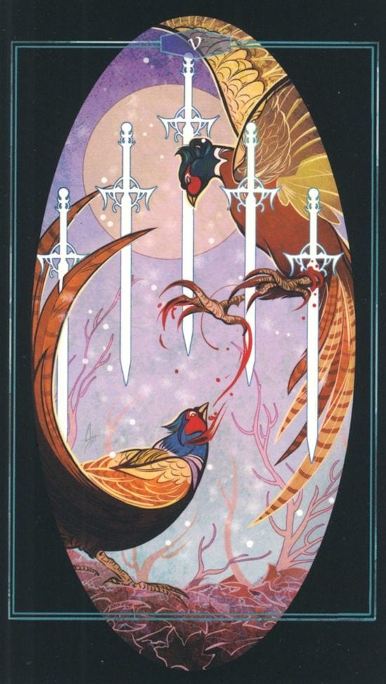 Пятёрка мечей — Children of Litha Tarot