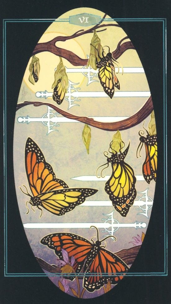 Шестёрка мечей — Children of Litha Tarot