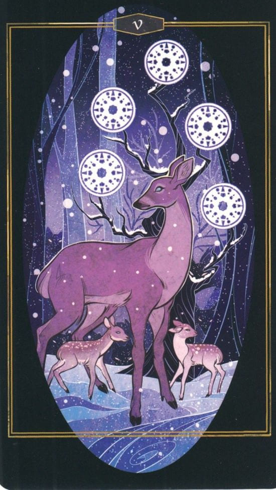 Пятёрка пентаклей — Children of Litha Tarot