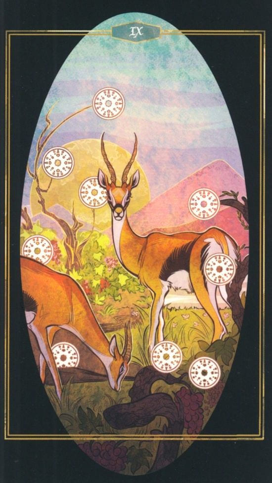 Девятка пентаклей — Children of Litha Tarot