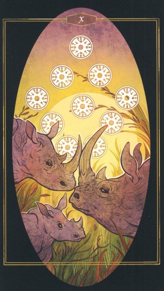Десятка пентаклей — Children of Litha Tarot