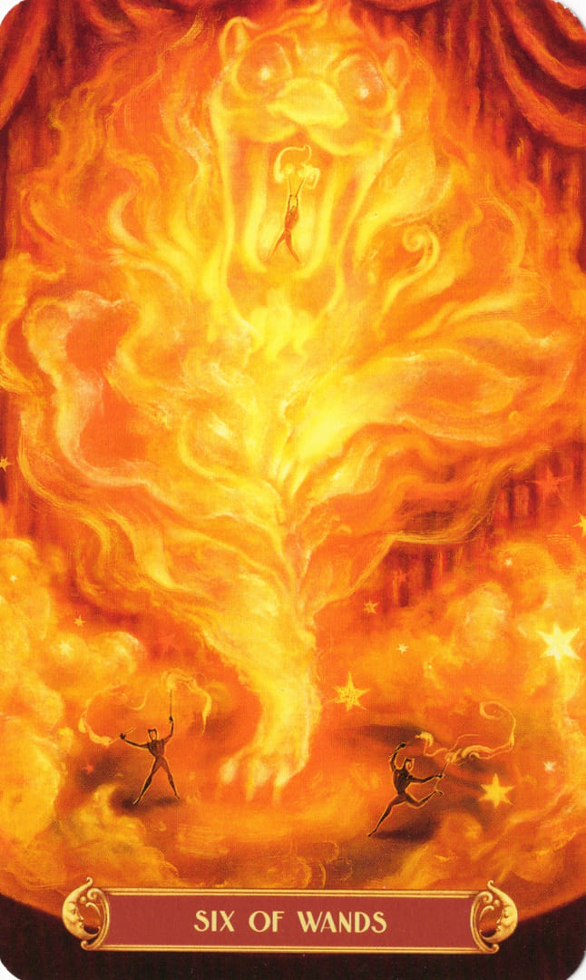 Шестёрка жезлов — Таро Цирка