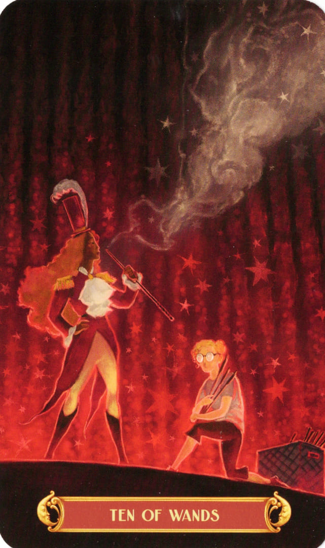 Десятка жезлов — Таро Цирка