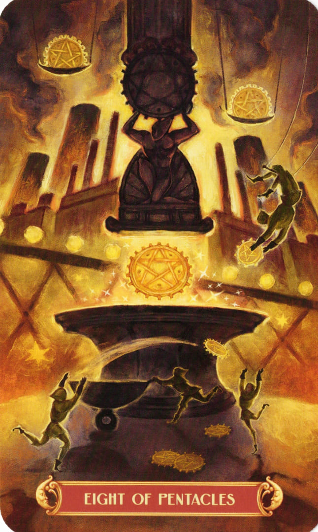 Восьмёрка пентаклей — Таро Цирка