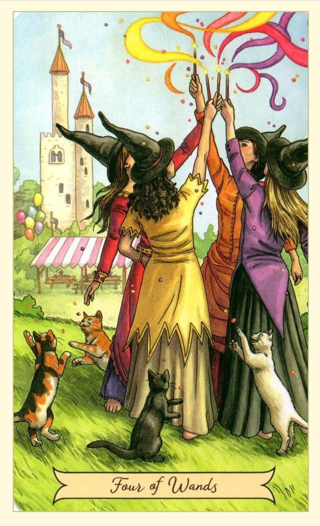 Четверка жезлов — Everyday Witch Tarot