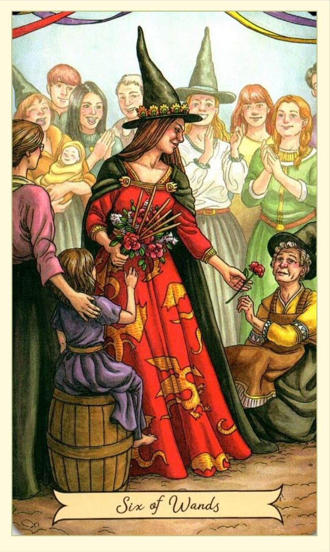 Шестёрка жезлов — Everyday Witch Tarot