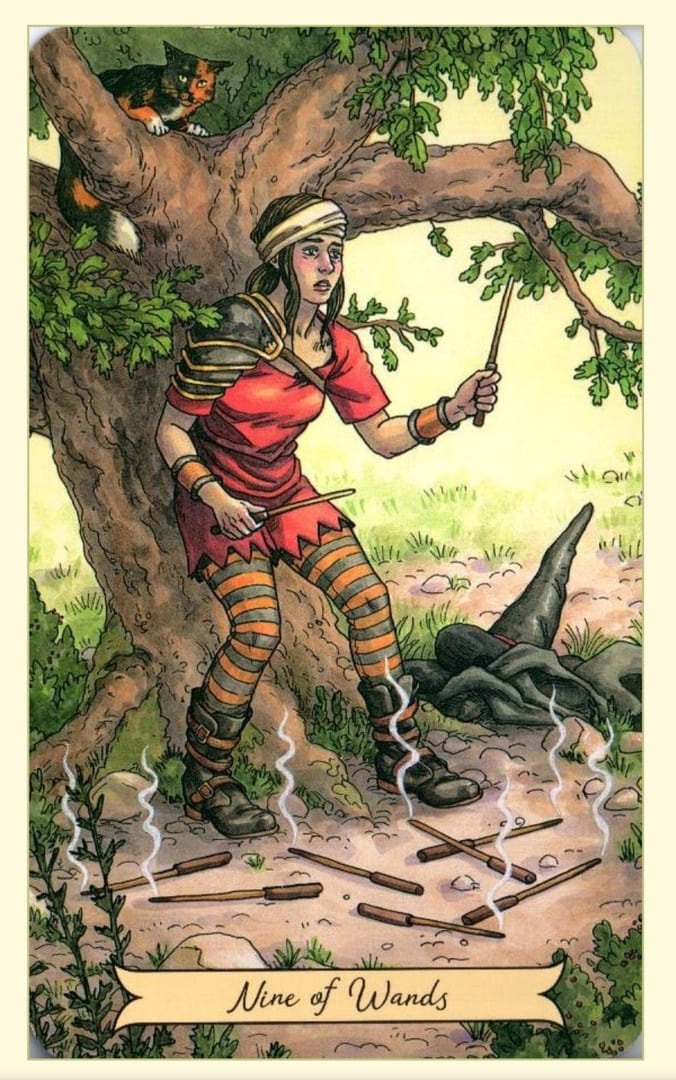Девятка жезлов — Everyday Witch Tarot