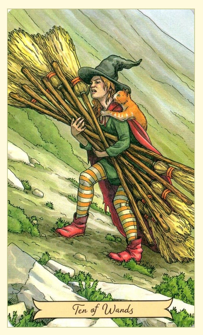 Десятка жезлов — Everyday Witch Tarot