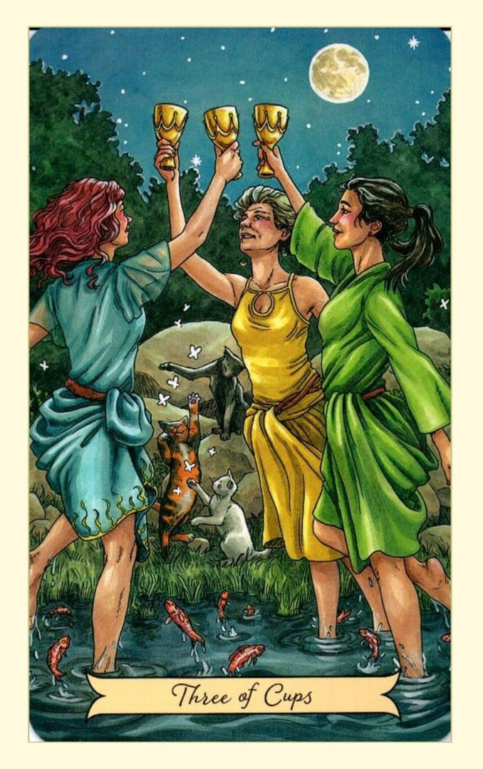 Тройка чаш — Everyday Witch Tarot