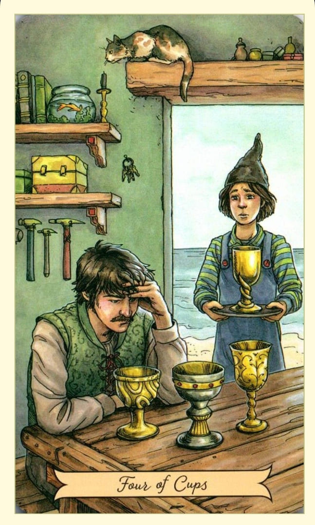 Четверка чаш — Everyday Witch Tarot