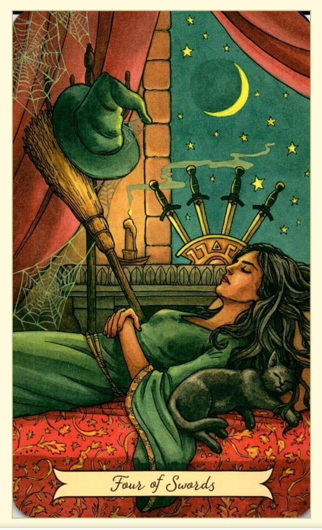 Четверка мечей — Everyday Witch Tarot