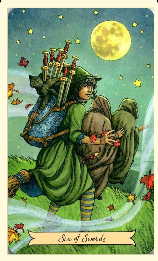 Шестёрка мечей — Everyday Witch Tarot
