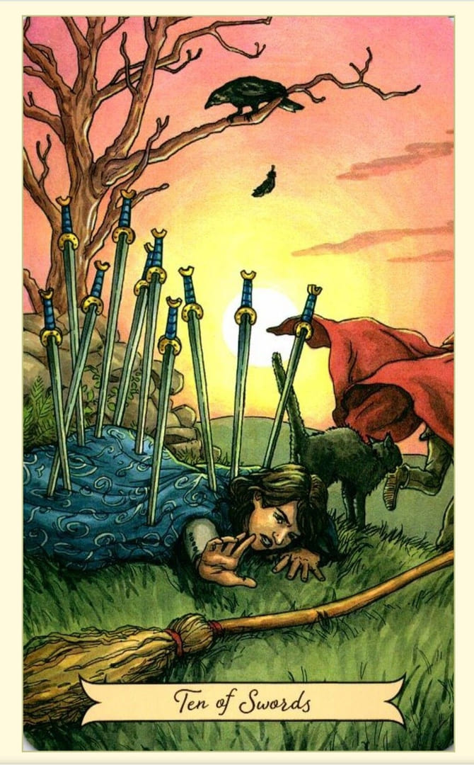 Десятка мечей — Everyday Witch Tarot