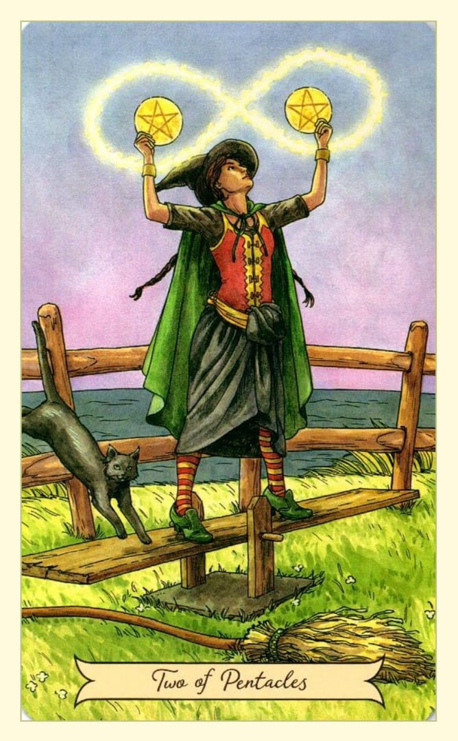 Двойка пентаклей — Everyday Witch Tarot