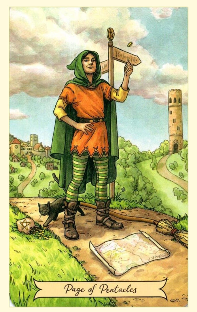 Паж пентаклей — Everyday Witch Tarot
