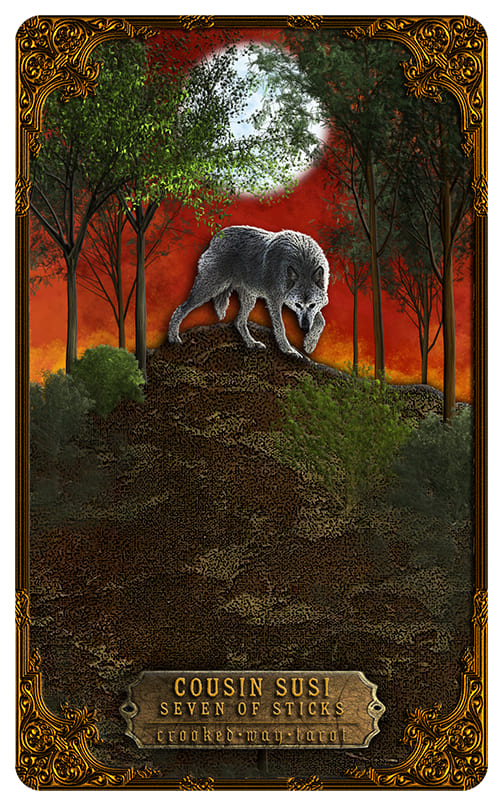 Семёрка жезлов — Таро Кривой дорожки