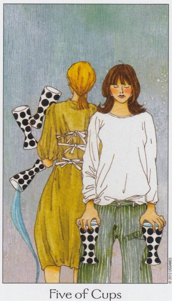 Пятёрка чаш — Таро Путь Сновидений