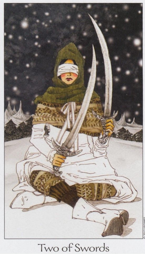 Двойка мечей — Таро Путь Сновидений
