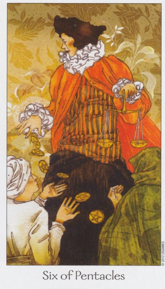 Шестёрка пентаклей — Таро Путь Сновидений