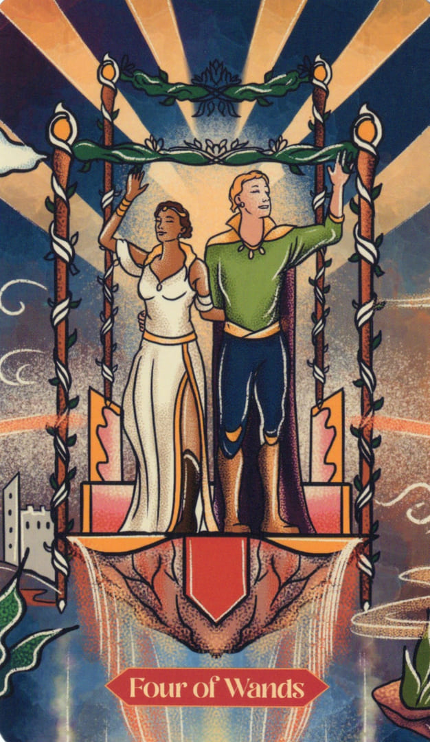 Четверка жезлов — Dreamscapes Tarot