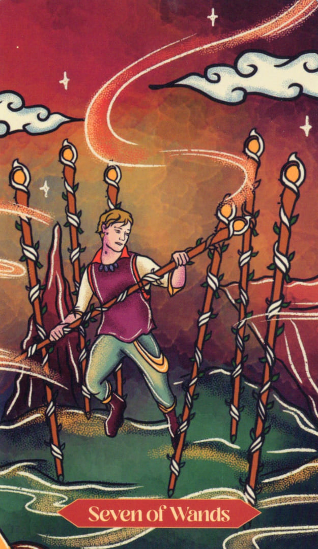 Семёрка жезлов — Dreamscapes Tarot