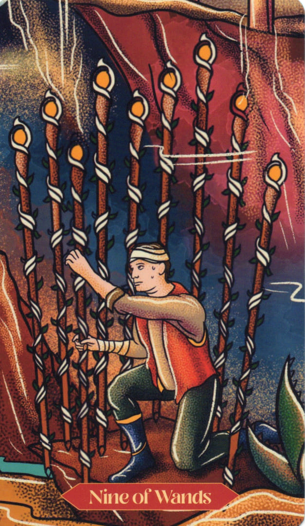 Девятка жезлов — Dreamscapes Tarot