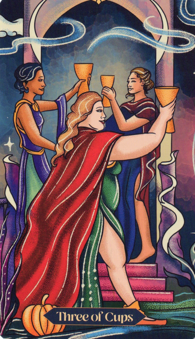 Тройка чаш — Dreamscapes Tarot