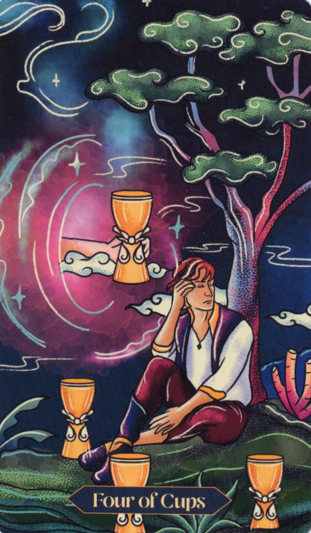 Четверка чаш — Dreamscapes Tarot