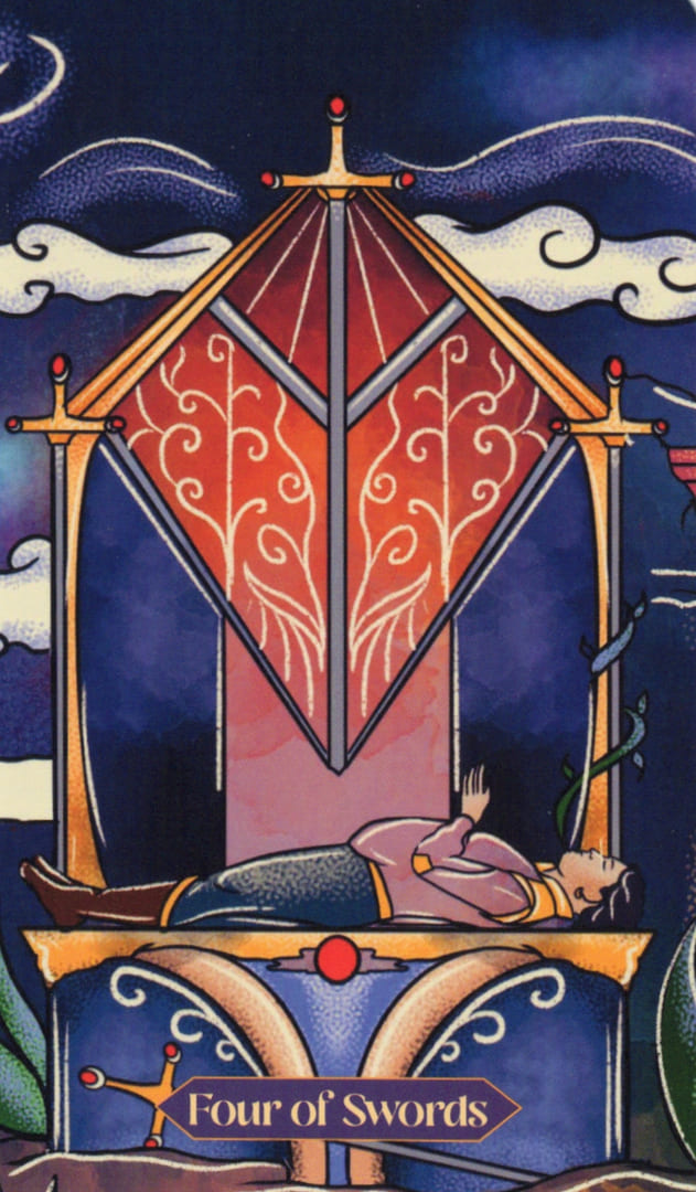 Четверка мечей — Dreamscapes Tarot