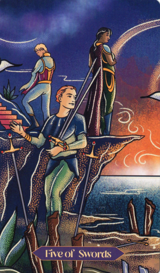 Пятёрка мечей — Dreamscapes Tarot