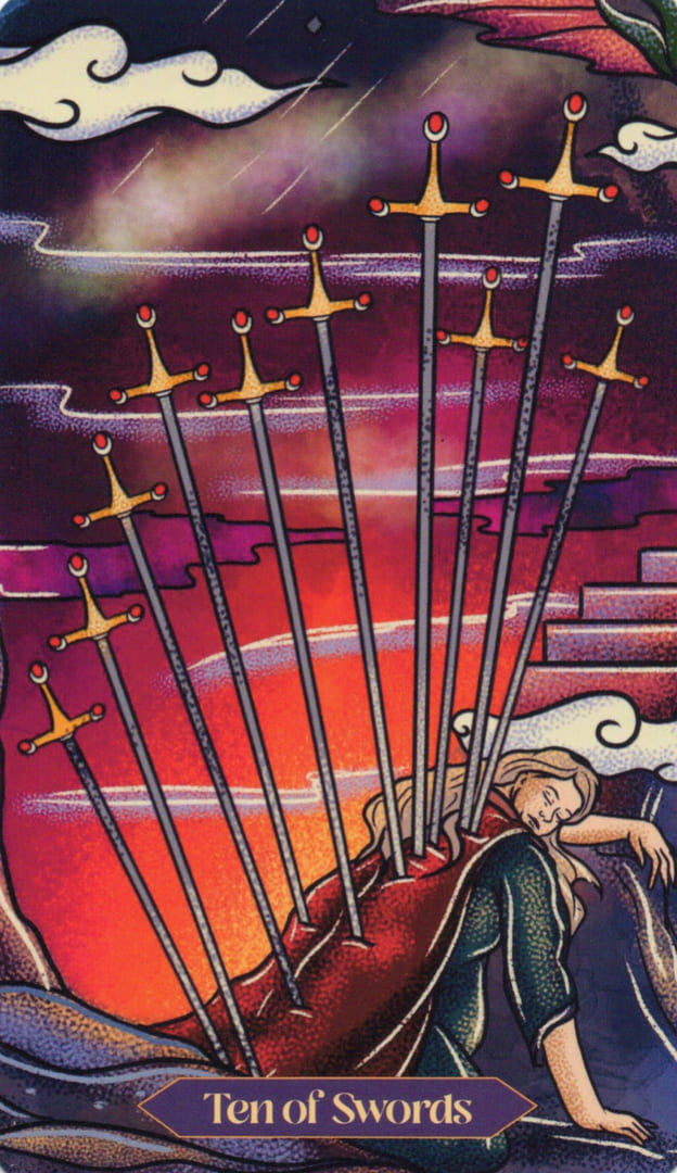 Десятка мечей — Dreamscapes Tarot
