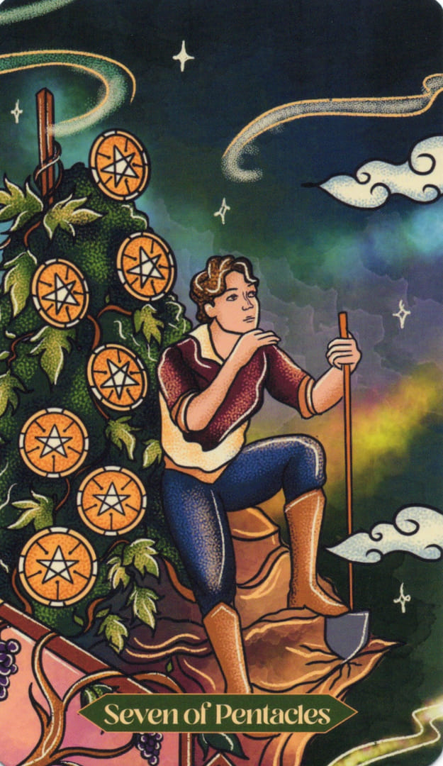 Семёрка пентаклей — Dreamscapes Tarot