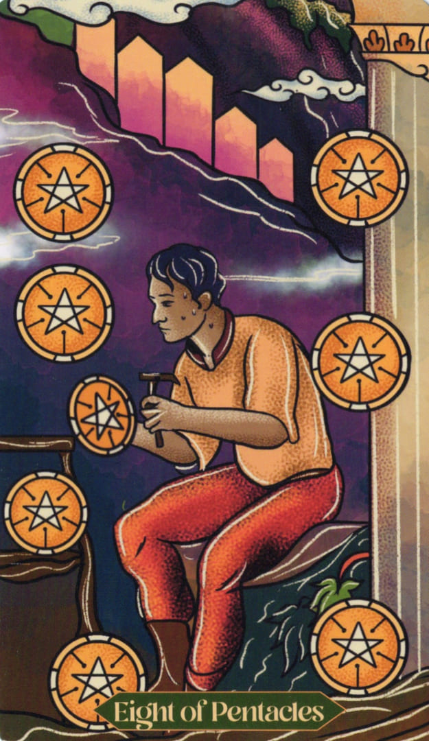 Восьмёрка пентаклей — Dreamscapes Tarot